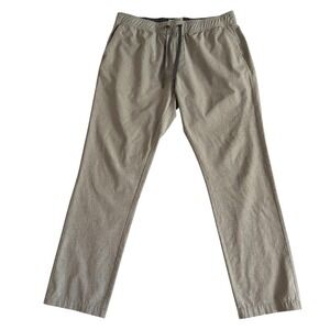 Linksoul Large 32x28 Heathered Khaki Elastic Waist Men's Saturday Pants LS6171
